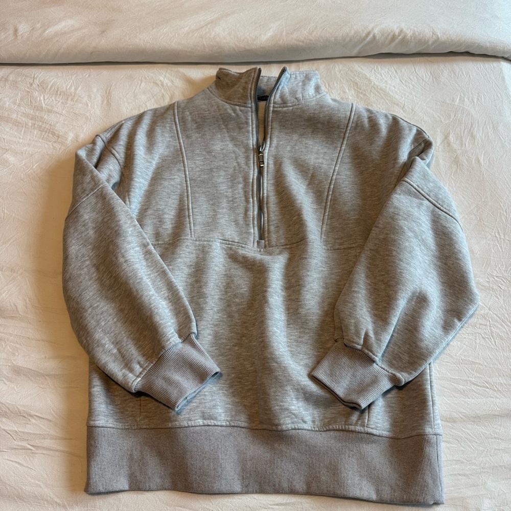 NWOT Gray Half-Zip Sweater